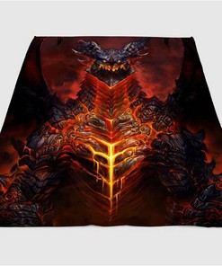 Dragon Digital Art Sherpa Fleece Blanket Gifts for Family, for Couple
