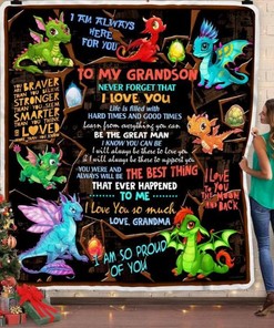 Dragon To My Grandson Never Forget That I Love You 2 Quilt Blanket Bedding Set