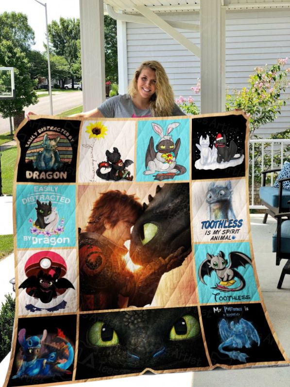 Dragon Toothless Plus Size Quilt Blanket Bedding Set