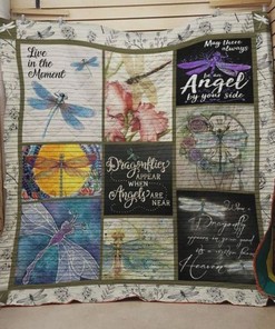 Dragonflies Appear When Angels Are Near Quilt Blanket Bedding Set