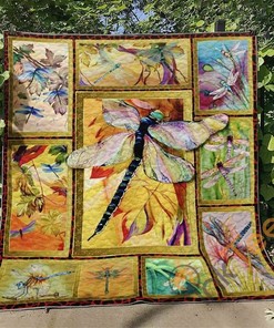 Dragonfly 1 Quilt Blanket Bedding Set
