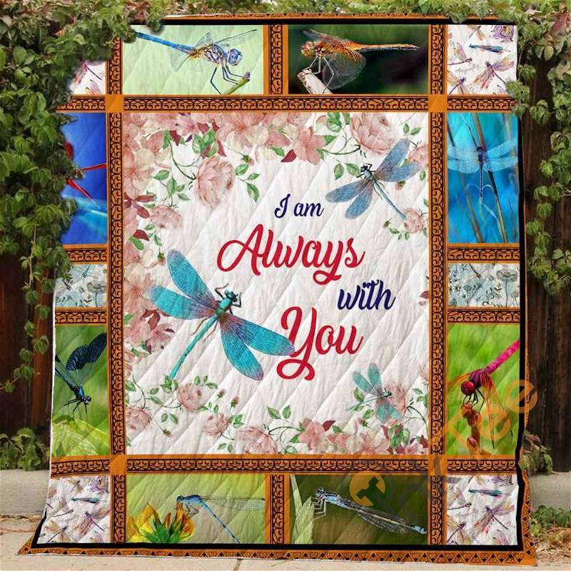 Dragonfly I Am Always With You Quilt Blanket Bedding Set