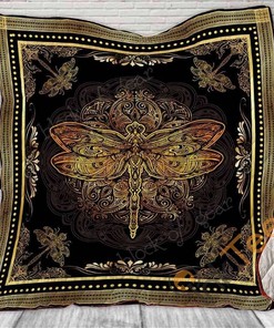 Dragonfly Mandala Quilt Blanket Bedding Set