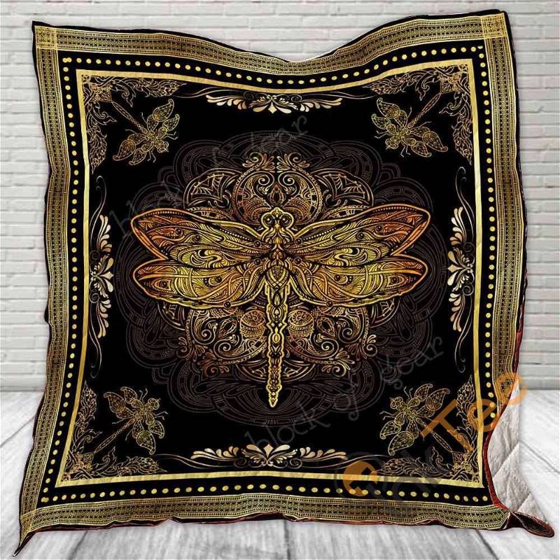 Dragonfly Mandala Quilt Blanket Bedding Set