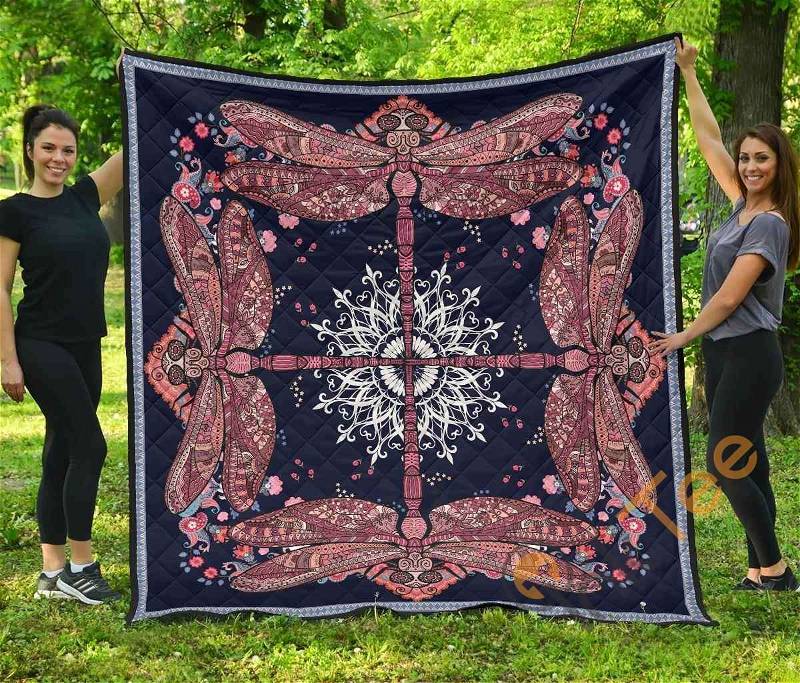 Mandala Dragonfly Blanket And Quilt Bedding Set