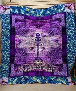 Dragonfly Quilt Blanket Bedding Set Gifts for Dragonfly Lovers