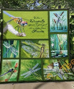 Dragonfly Quilt Blanket Bedding Set With Pilliwcase Option