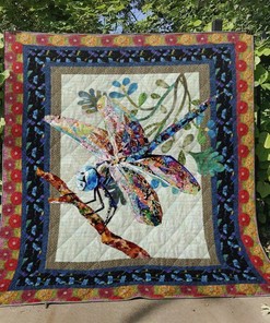 Dragonfly Quilt Blanket Bedding Set for Home Décor
