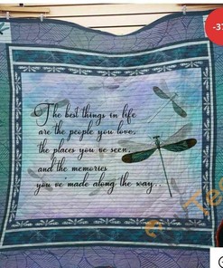Dragonfly The Best Things In Life Quilt Blanket Bedding Set