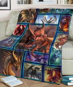 Dragons Idea Dragon Lover Sherpa Fleece Blanket Gifts for Family, for Couple