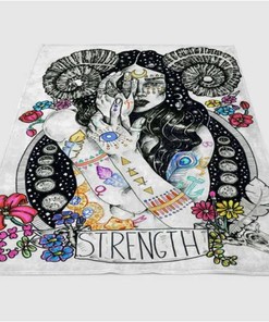 Drawing Strength Of Unity Sherpa Fleece Blanket Gifts for Family, for Couple