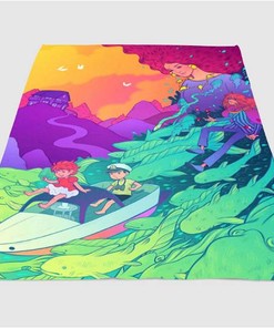 Dream Place Animation Sherpa Fleece Blanket Gifts for Family, for Couple