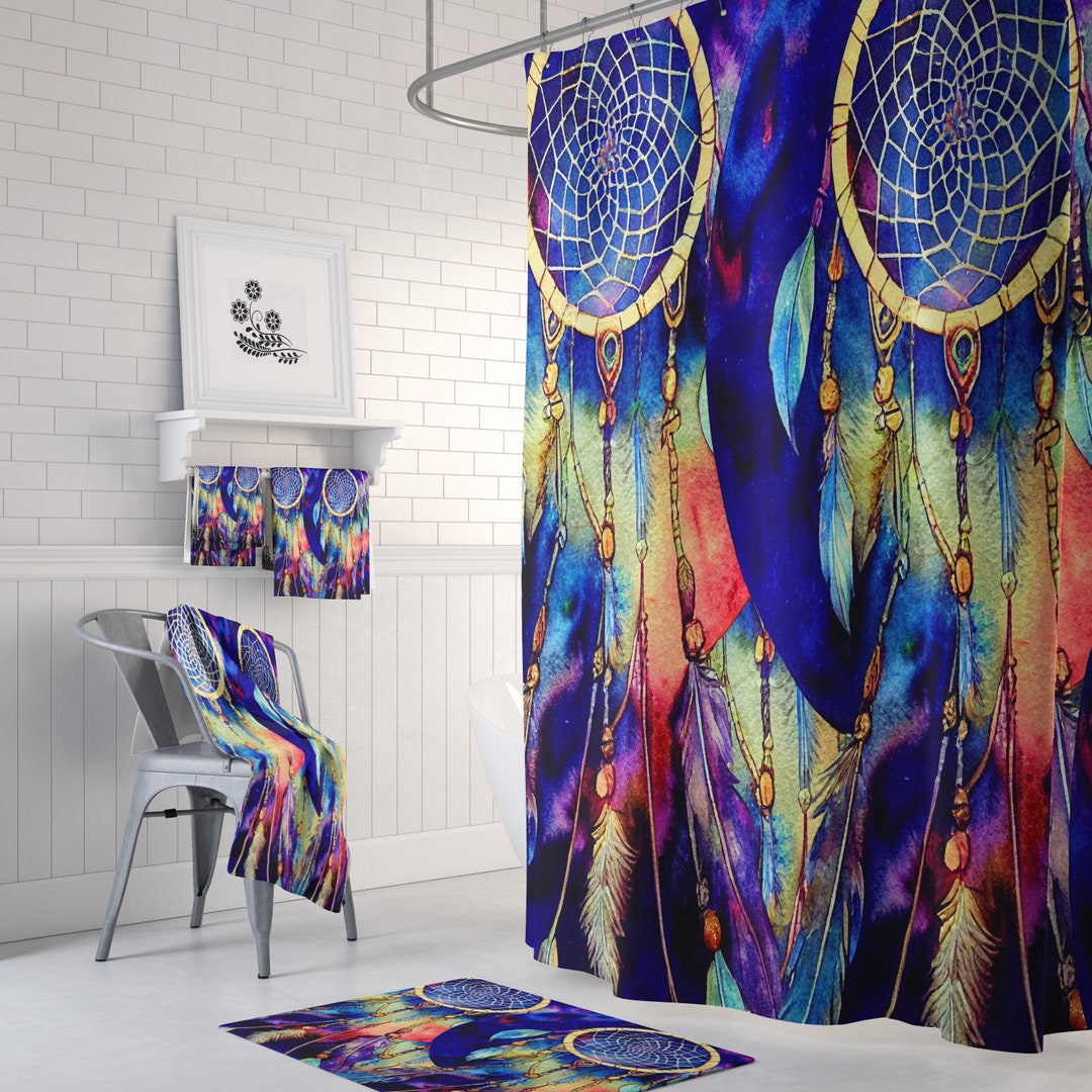 Dreamcatcher Collage Shower Curtain For Bathroom