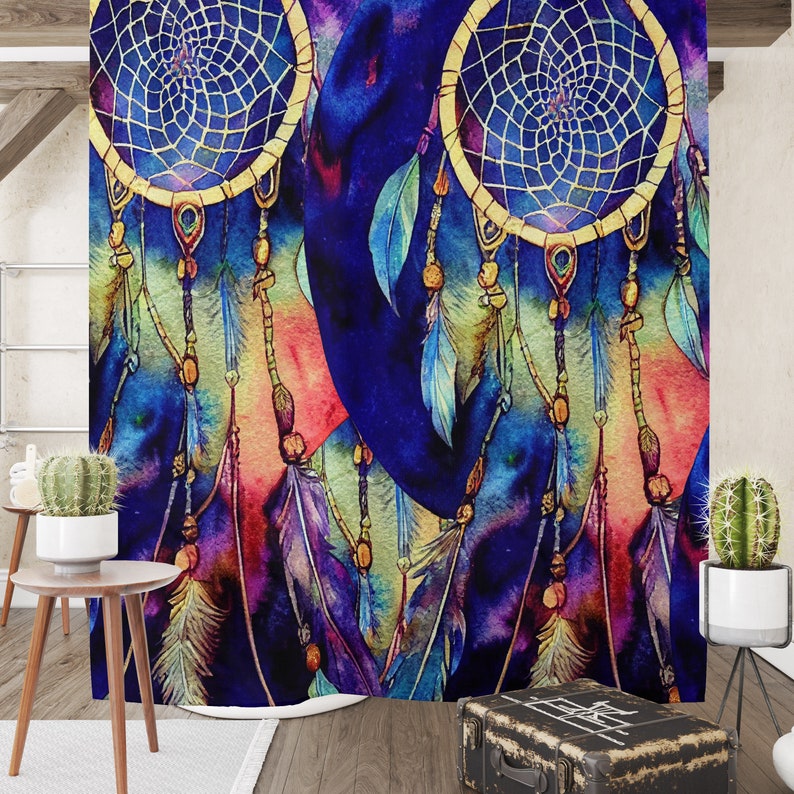 Dreamcatcher Collage Shower Curtain For Bathroom - Image 2
