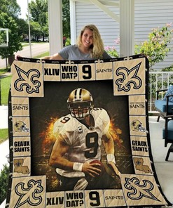 Drew Brees New Orleands Saints #9 Quilt Blanket Bedding Set