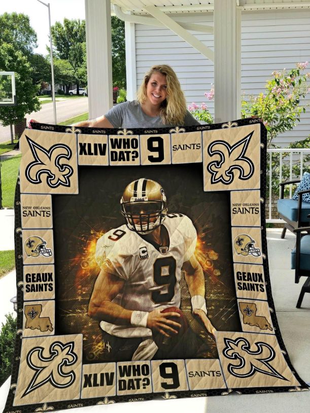 Drew Brees New Orleands Saints #9 Quilt Blanket Bedding Set