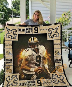 Drew Brees New Orleands Saints Quilt Blanket Bedding Set
