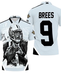 Drew Brees New Orleans Saint Signature 3D All Over Print Polo Shirt