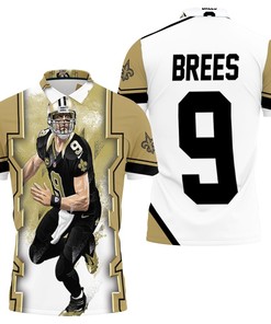 Drew Brees New Orleans Saints Oil Painting 3D All Over Print Polo Shirt