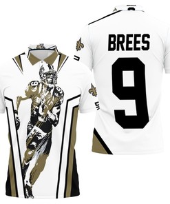 Drew Brees New Orleans Saints Watercolor 3D All Over Print Polo Shirt