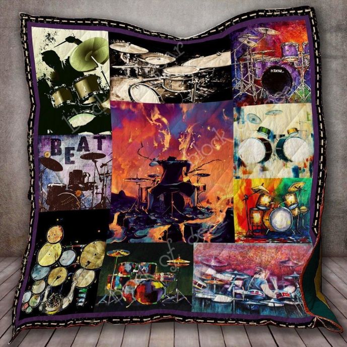 Drummer Beat Drummer Quilt Blanket Bedding Set