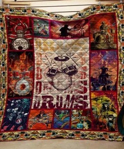 Drummer Drums Quilt Blanket Bedding Set for Home Décor