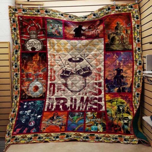 Drummer Drums Quilt Blanket Bedding Set for Home Décor