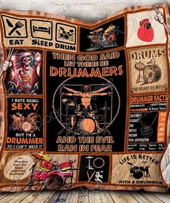 Drummer Then God Said Let There Be rummers rummer Quilt Blanket Bedding Set