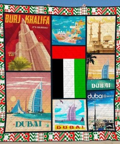 Dubai Burj Khalifa Quilt Blanket Bedding Set for Home Décor
