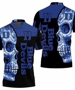Duke Blue Devils Ncaa Skull 3D All Over Print Polo Shirt