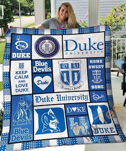 Duke Blue Devils Quilt Blanket Bedding Set With Pilliwcases Option