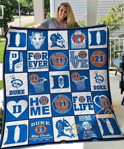 Duke Blue Devils V1 Quilt Blanket Bedding Set