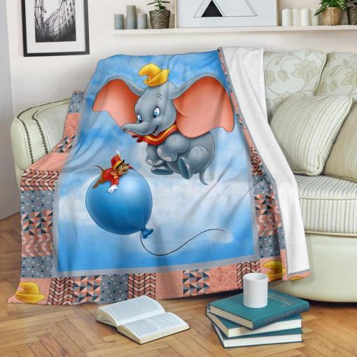 Dumbo Elephant Quilt Blanket Bedding Set for Home Décor