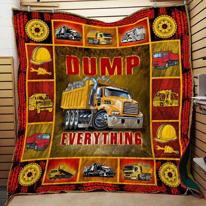 Dump Truck Dump Eveything Truck Quilt Blanket Bedding Set