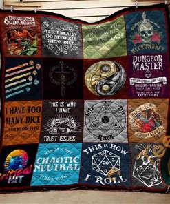 Dungeons And Dragons Collage Quilt Blanket Bedding Set