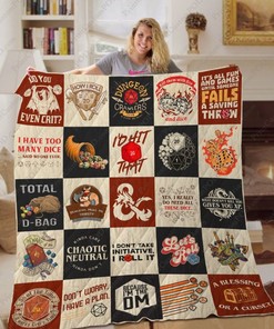 Dungeons And Dragons DandD Game Vintage Quilt Blanket Bedding Set Ver0