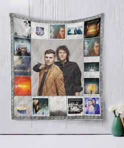 Duo For King and Country Vintage Quilt Blanket Bedding Set
