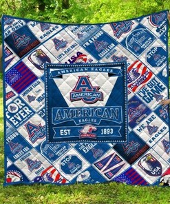 EST 13 Ncaa American Eagles Collection Quilt Blanket Bedding Set