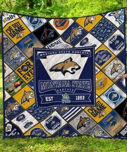 EST 13 Ncaa Montana State Bobcats Collection Combined Quilt Blanket Bedding Set
