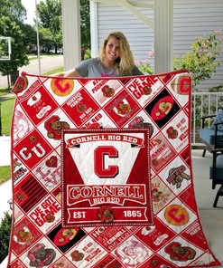 EST 15 Ncaa Cornell Big Red Collection Collected Green Quilt Blanket Bedding Set