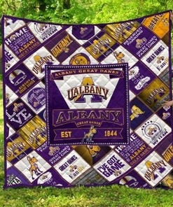 EST 1844 Ncaa Albany Great Danes Collection Collection Quilt Blanket Bedding Set