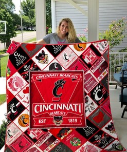 EST 19 Ncaa Cincinnati Bearcats Collection Combined Love Quilt Blanket Bedding Set