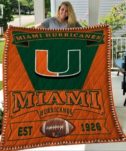 EST 1926 Ncaa Miami Hurricanes Collection Loved Quilt Blanket