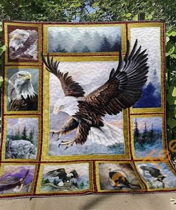 Eagle Quilt Blanket Bedding Set With Pillowcase Option