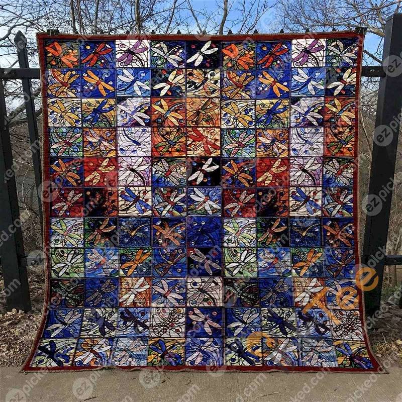 Easily Distracted By Dragonfly Quilt Blanket Bedding Set