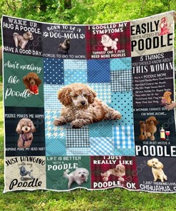 Easily Distracted By Poodle Quilt Blanket Bedding Set