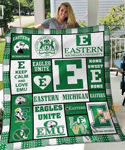 Eastern Michigan Eagles 1 Quilt Blanket Bedding Set