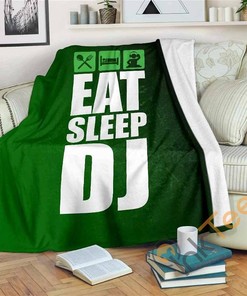 Eat Sleep Dj Sherpa Fleece Blanket Gifts for Family, for Couple