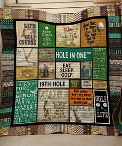 Eat Sleep Golf Golf Quilt Blanket Bedding Set for Home Décor