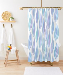 Eco-Friendly And Chic Boho Abstract Flowers Shower Curtain For Your Bathroom Decor